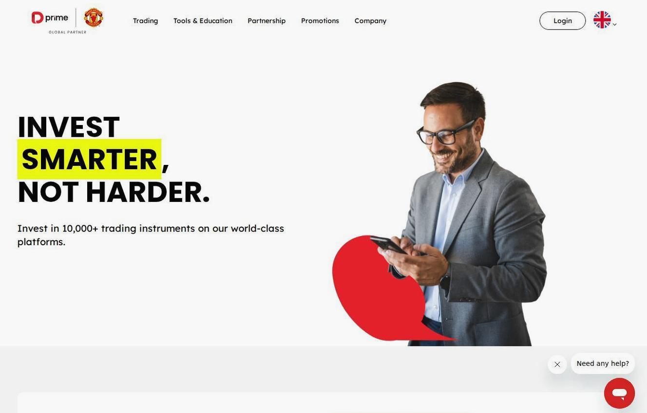 Screenshot of the Doo Prime website
